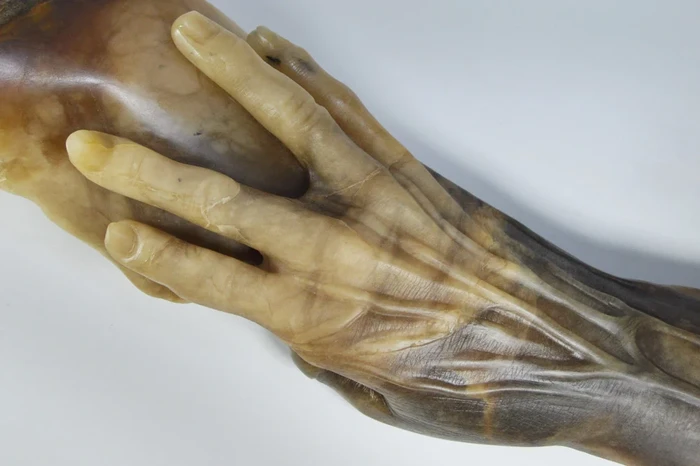 The Hand of Fannie Store sculpture in stone